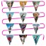 - 5 Metres with 12 Triangle Flags (28cm) Mock Suede Polyester Fabric (Personalised with Text)