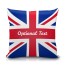 (25cm Square) Red, White and Blue (Classic) Soft Velvet Polyester Fabric