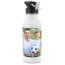 in White (600ml) with Drinking Straw with 2 Photos Printed Front &amp; Back (Personalised with Text)