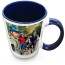 (XL 15oz Blue Inner &amp; Handle) with 2 Photos Printed Front &amp; Back (Personalised with Text)