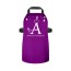 (55cm x 40cm) with Alphabet Theme Purple Water Resistant Polyester Fabric (Personalised with Text) and Matching Fabric Pocket