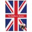 (58cm) Red, White and Blue (Classic) - White (Personalised with Text)