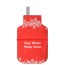 (27cm) - Snowflakes on Red Design Soft Velvet Polyester Fabric