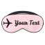 with Aeroplane Design - Baby Pink (Personalised with Text)